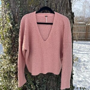 Free People Blush V-Neck Sweater